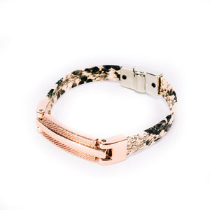 BRACELETE BION MDT - SNAKE BEGE - ROSÉ